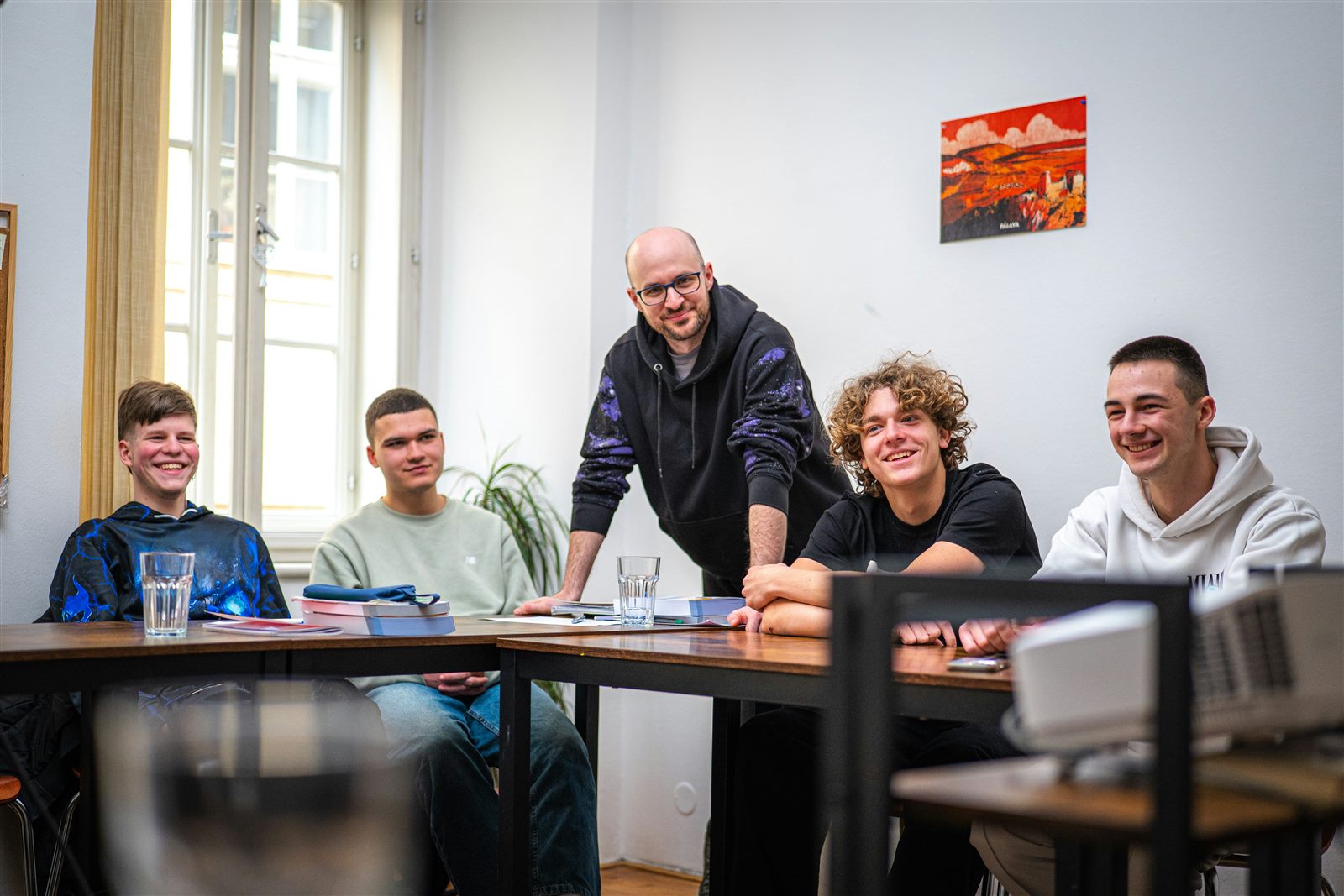 A facilitator delivering a session to young people